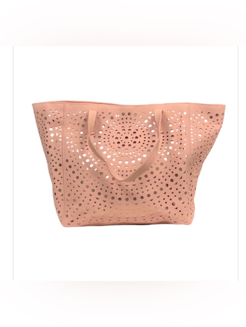 Bath & Body Works Peach Laser-Cut Tote - Perforated Shoulder Bag